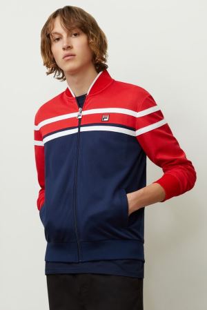 FILA Naso Jackets Navy / Red / White,Mens Clothing | CA.EVNKOM832